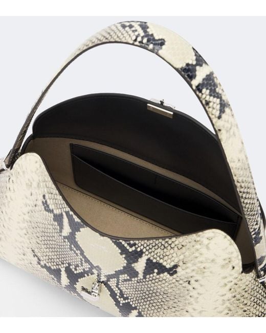 Totême White T-Lock Small Leather Shoulder Bag