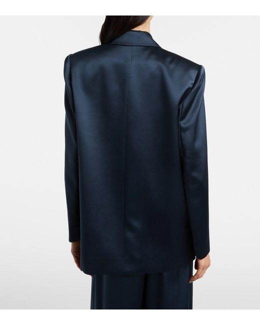 The Sei Blue Oversized Silk Blazer