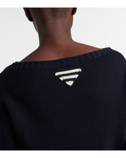 Jersey De Algodon Prada de color Blue
