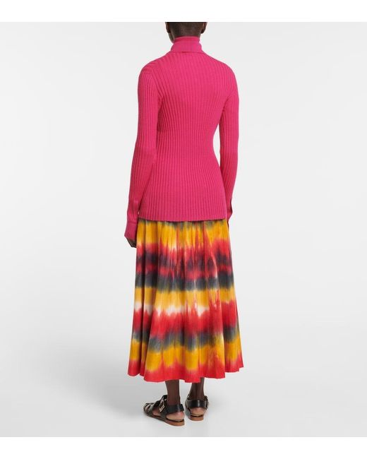 Gabriela Hearst Pink Cavalieri Cashmere And Silk Shirt