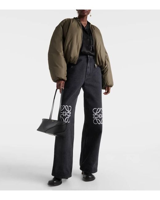 パンツ [LOEWE] Anagram Baggy Lambskin Pants Loewe Anagram Baggy Jeans - Pants - Free Shipping - BeyondStyle