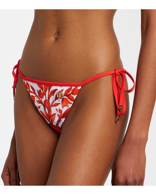 Dolce & Gabbana Red Majolica Bikini