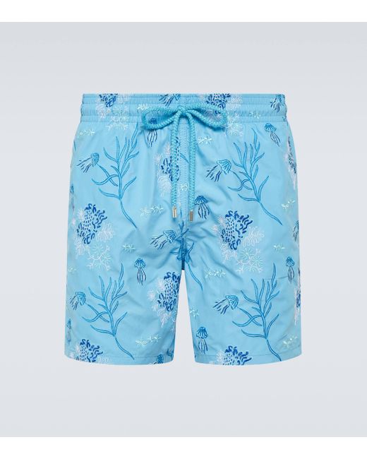 Vilebrequin Blue Floral Swim Trunks for men