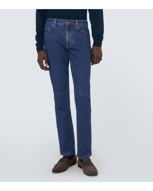 Jeans slim Roccia Zegna de hombre de color Blue