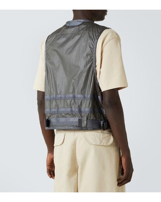 C P Company Gray Cs Ii Logo Technical Vest for men