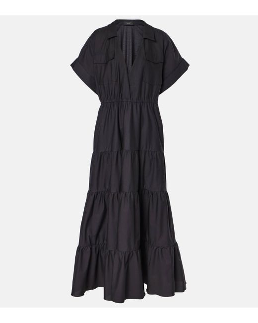 Adriana Degreas Cotton Maxi Dress in Black Lyst UK
