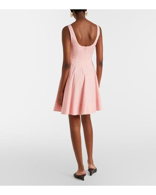 Staud Pink Wells Cotton Minidress