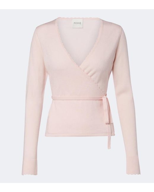 Posse Pink Maisie Wool Wrap Top