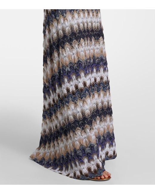 Missoni White Lame Maxi Dress