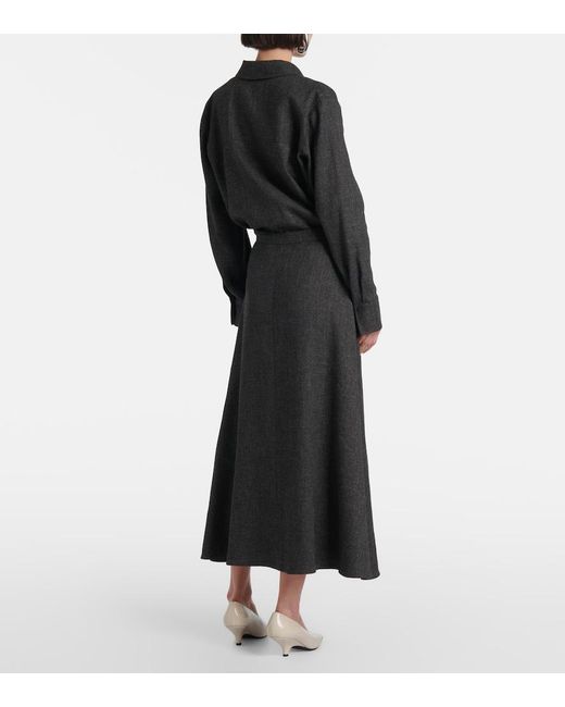 Vince Gray Jaspe Midi Skirt