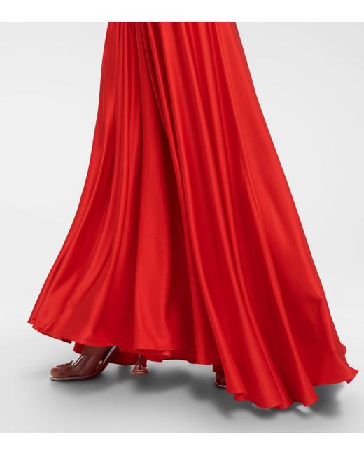 Rabanne Red Jersey Maxi Skirt