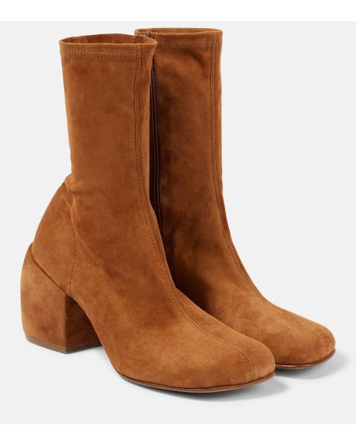 Dries Van Noten Brown 65 Suede Ankle Boots