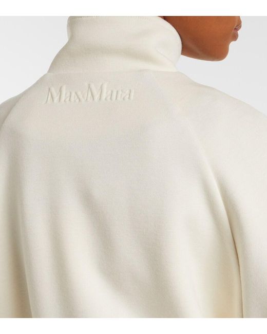 Max Mara White Frine Cotton And Wool-Blend Jacket