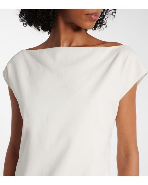 Khaite White Ayame Open-Back Cotton Maxi Dress
