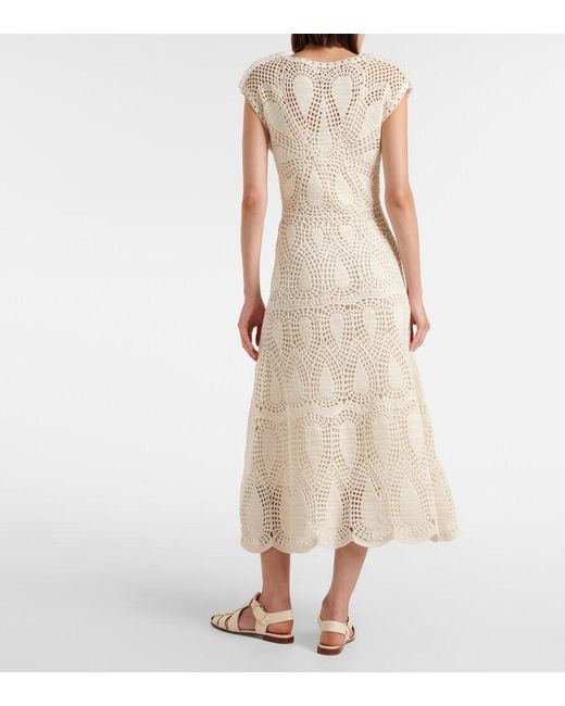 Gabriela Hearst White Waldman Crochet Wool And Cashmere Maxi Dress