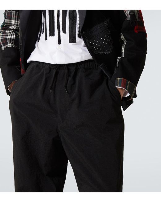 Junya Watanabe Black Cropped Straight Pants for men