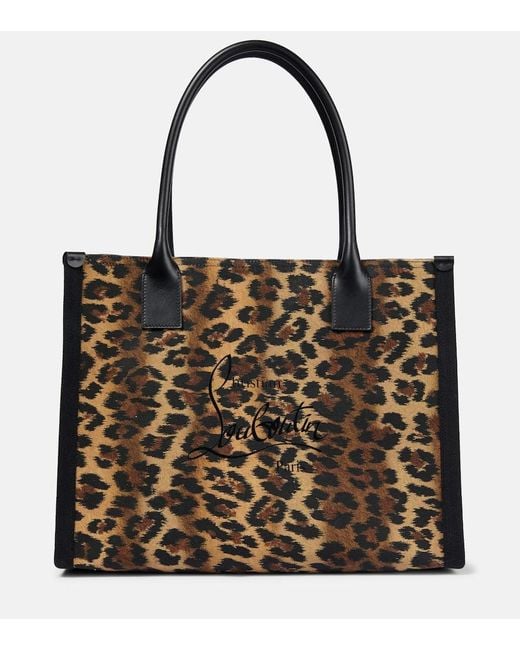 Christian Louboutin Brown Nastroloubi Large Canvas Tote Bag