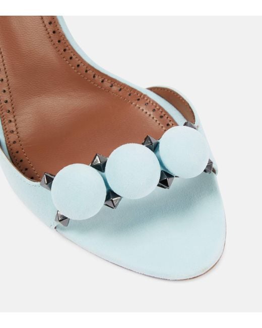 Alaïa Blue Studded Leather Sandals