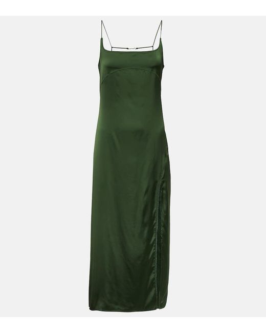 Vestido lencero La Robe Notte de saten Jacquemus de color Green