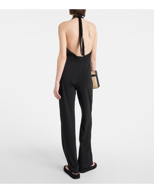 Max Mara Black Nice Halterneck Jersey Jumpsuit