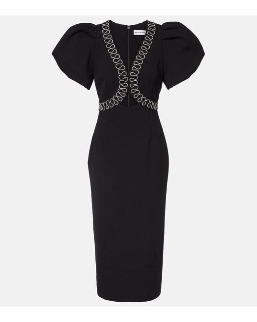 Rebecca Vallance Black Nyx Cutout Embellished Cocktail Dress