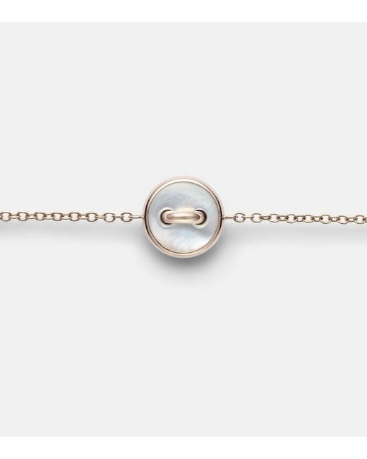 Pomellato Metallic Pom Pom Dot 18Kt Rose Chain Bracelet With Gemstones