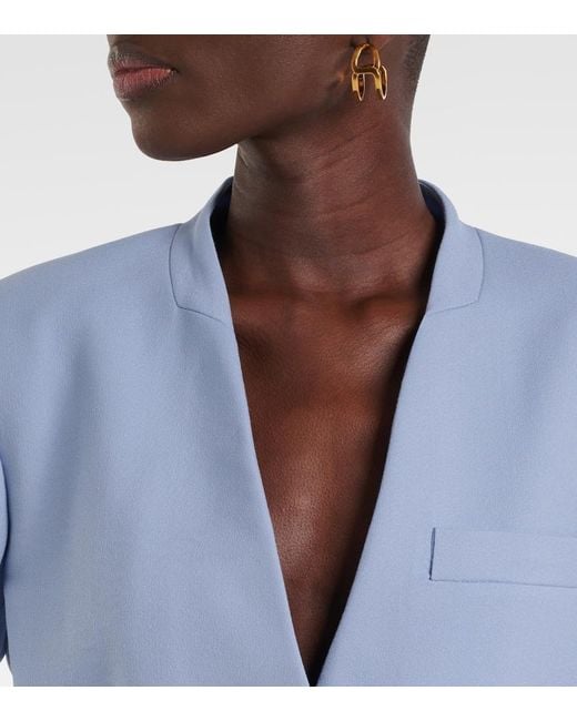 Joseph Blue Victor Wool Crepe Jacket