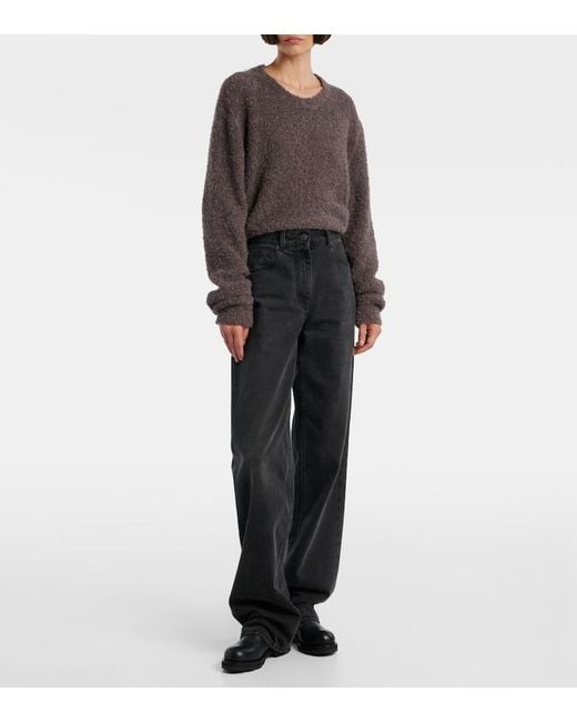 The Row Black Clair High-Rise Straight Jeans