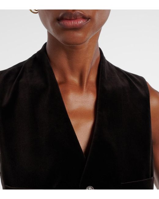 Ralph Lauren Black Cotton-Blend Vest
