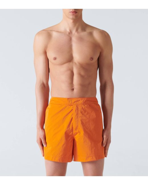 Zegna Orange Swim Trunks for men
