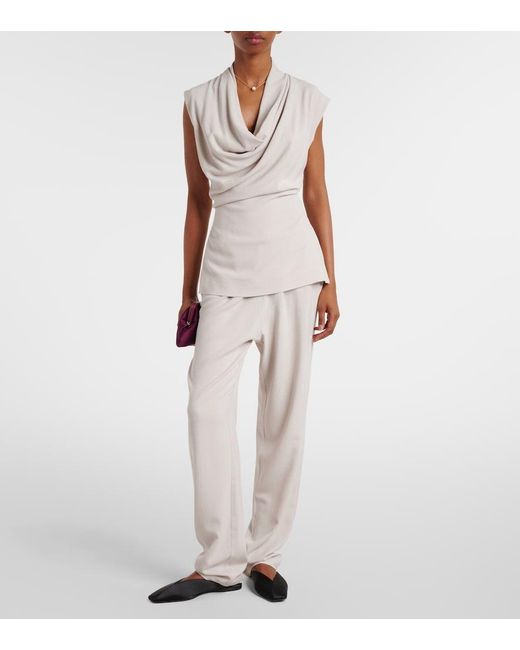 TOVE Natural Nuala Draped Top