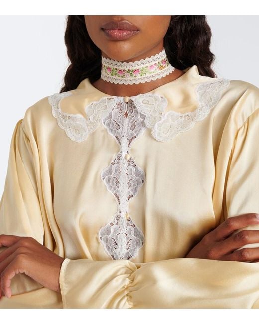 Chloé White Choker Mit Spitze