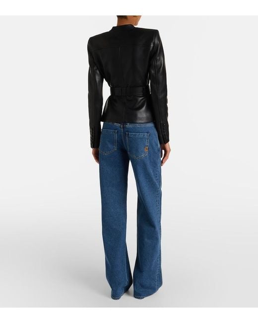 Balmain Blue Wide-Leg Jeans