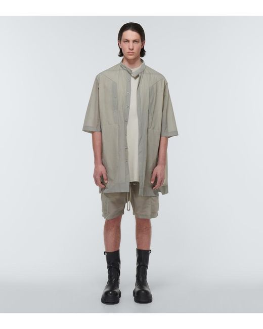 Rick Owens Gray Technical Shorts for men