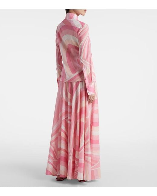 Emilio Pucci Pink Iride Cotton Shirt
