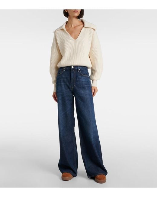 Citizens of Humanity Blue Paloma High-Rise Wide-Leg Jeans