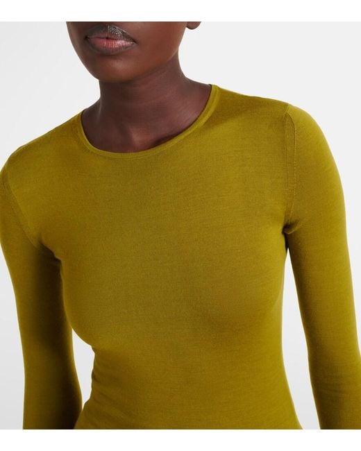 Alaïa Green Knitted Wool Maxi Dress