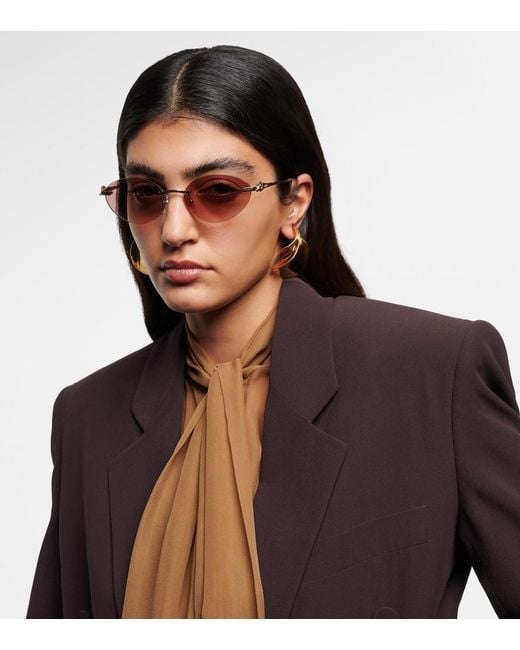 Cartier Pink Panthere De Cartier Oval Sunglasses