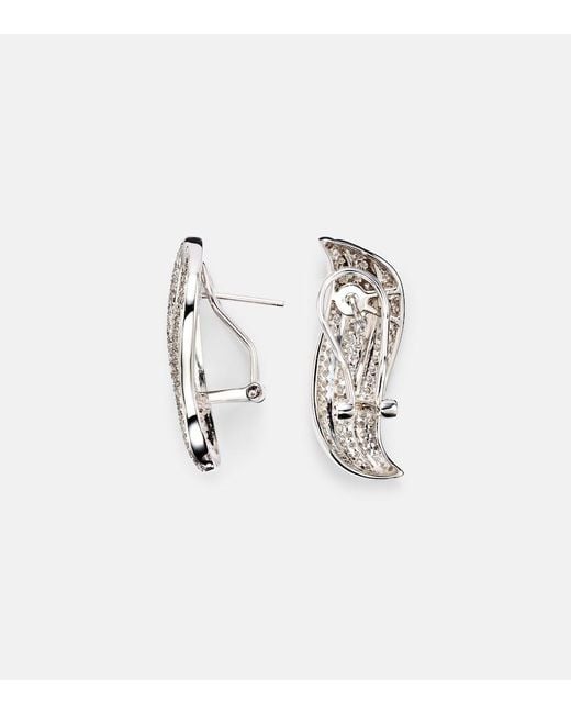 Anita Ko White Celeste Small 18Kt Earrings With Diamonds