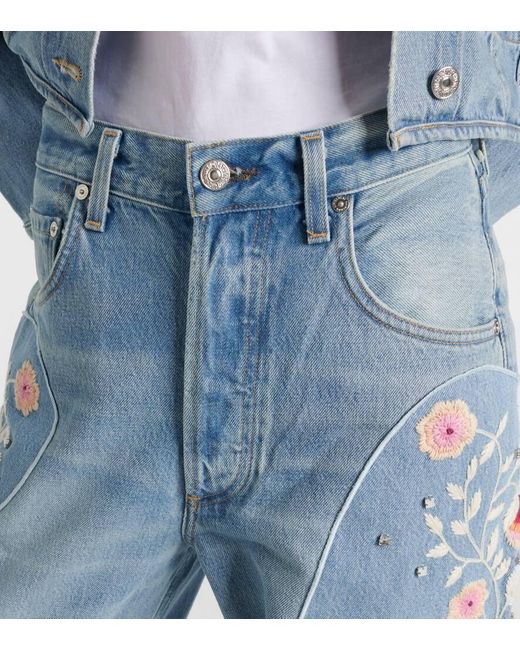 Jeans Ayla A Gamba Larga E Vita Alta di Citizens of Humanity in Blue