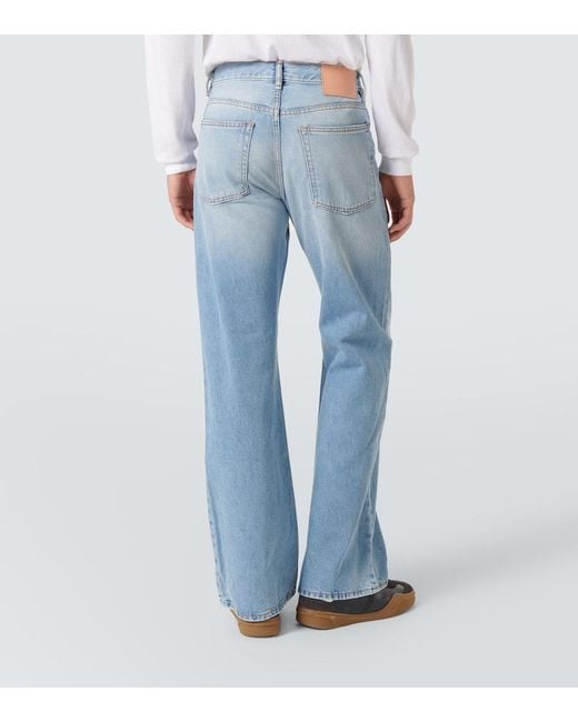 Jeans A Gamba Larga 2021M A Vita Media di Acne in Blue da Uomo