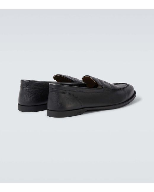 John Lobb Loafers Pace Aus Leder in Black für Herren