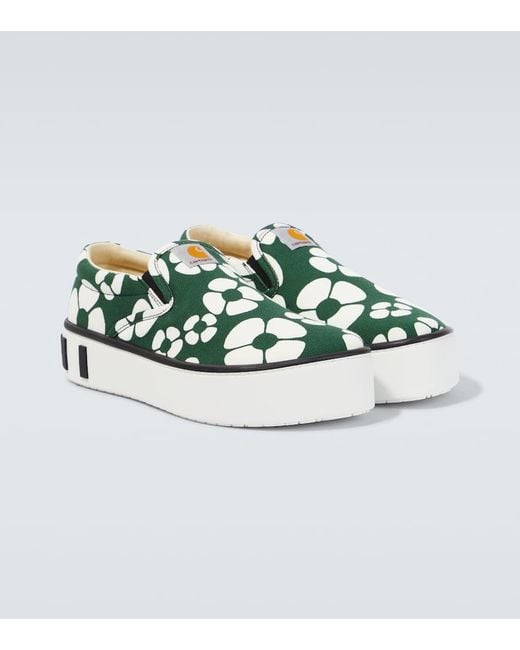 X Carhartt Zapatillas Slip-On Estampadas Marni de hombre de color Green