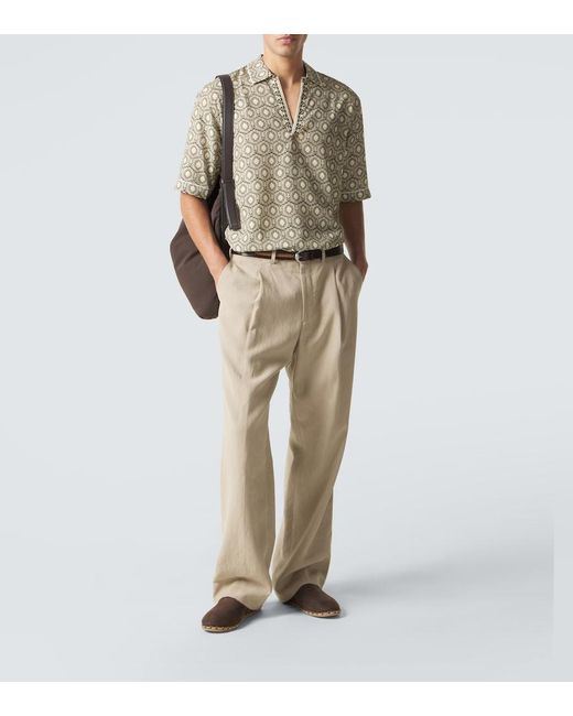 Orlebar Brown Natural Ridley Printed Shirt for men