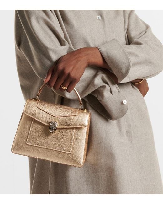 Borsa Serpenti Forever Medium di BVLGARI in Natural