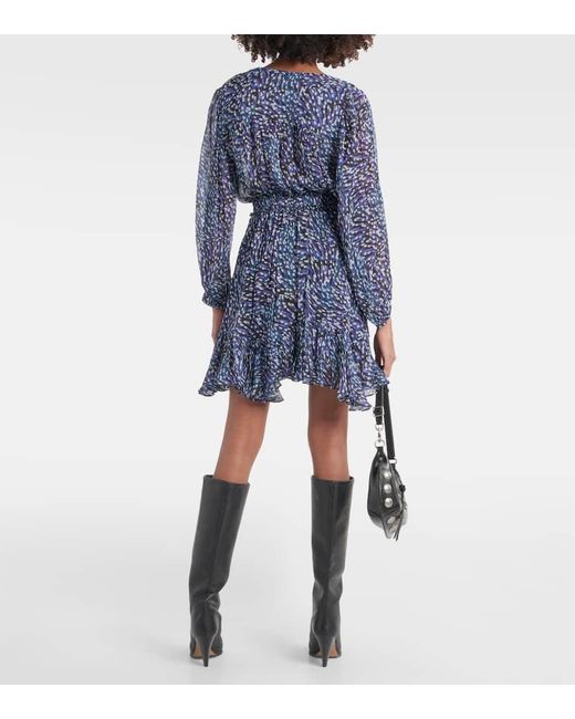 Minifalda Viera asimetrica estampada Isabel Marant de color Blue