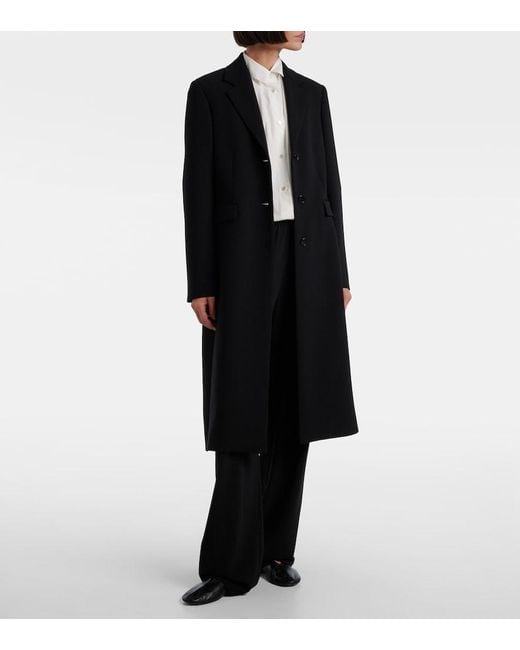 The Row Black Cerys Wool-Blend Coat