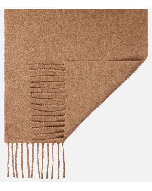 Loewe Brown Anagram Wool And Cashmere Scarf