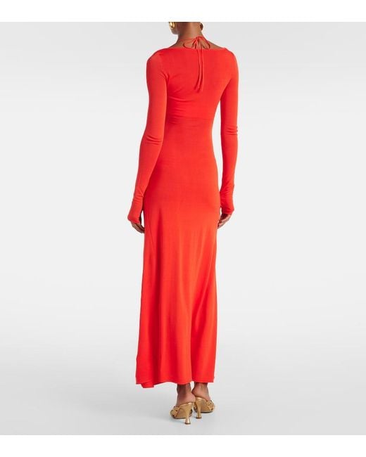 Sir Red Valejo Halter Knit Maxi Dress