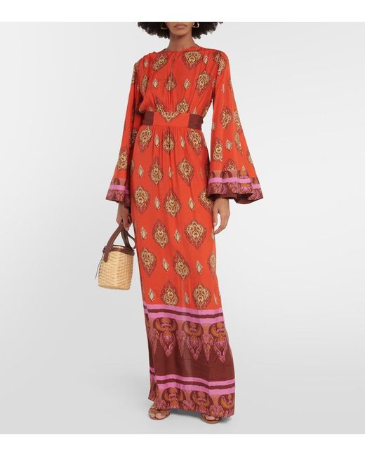 Johanna Ortiz Red Lady Of Caos Tunic Dress
